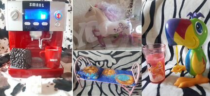 Кофеварка Миксер Часы Лошадь Микрофон муз Кровать