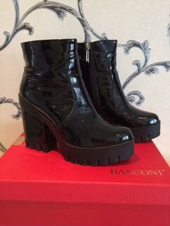 Ботинки (ботильоны) лаковые (кожа) Basconi