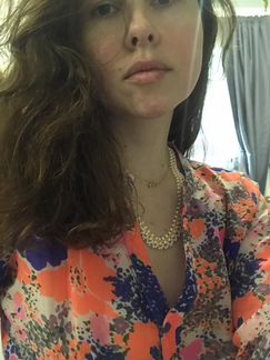 Колье из бисера бело-оранж ручная работа