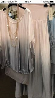 Комплект из юбки и блузы окрашивание деграде