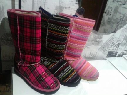 Угги фирмы inblu малиновые