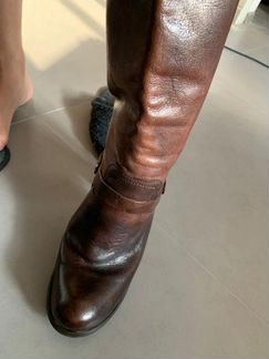 Кожаные итальянские сапоги 39 р