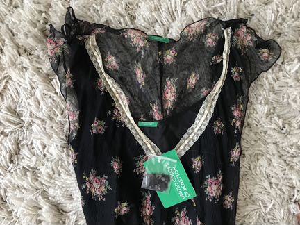 Новое платье Benetton шёлк (М)