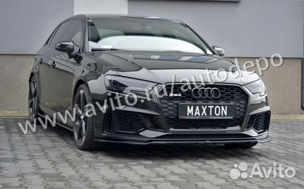 Накладка на бампер Audi RS3 Sportback (17+) MD V2
