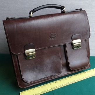 Портфель кожаный Sacvoyage Саквояж коричневый