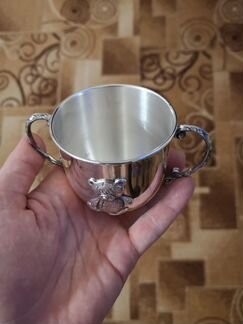 Серебряный детский поильник (чашка) 