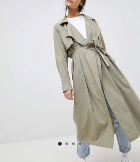 Тренч хаки ASOS размер M