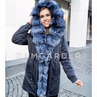 Парка новая с натуральным теплым мехом