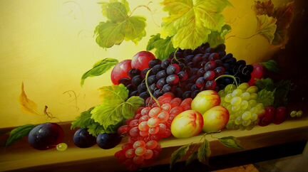 Картина маслом на холсте Виноград, 60х90, Художник