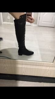 Сапоги женские ботфорты кожаные