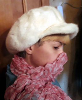 Шапка кепка норка белая новая