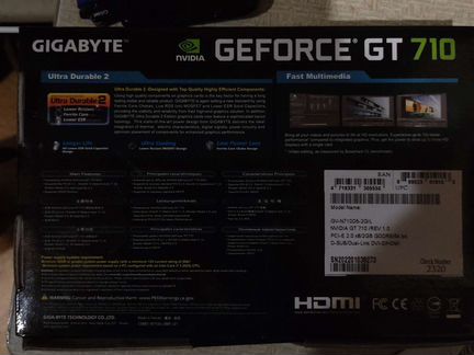 Видеокарта gefors gt710 2gb