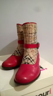 Ботинки красные туфли Missouri натуральная кожа