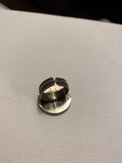 Серебряное кольцо с кораллом безразмерное