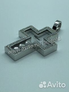 Золотой крест с бриллиантами Шопард