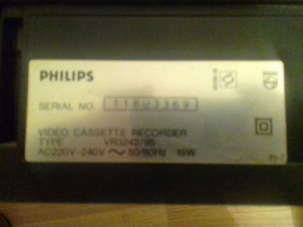 Видеомагнитофон Philips VR 3242 Пишущий