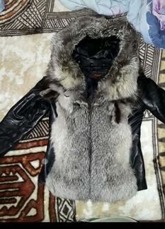 Куртка кожанная с мехом