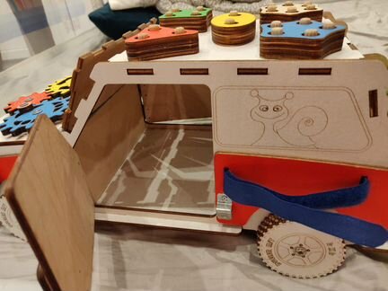 Развивающий автомобиль, сортер, со светом, выключа