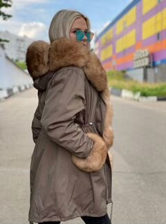 Парка с натуральным мехом