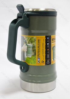 Термокружка Stanley Classic 0.71L Vacuum Stein Hammertone Green