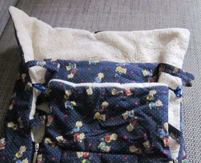 Конверт меховой для малыша в коляску или санки