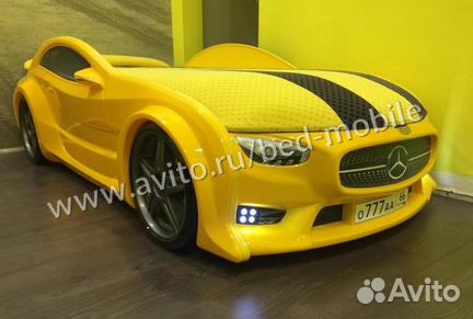 Машина кровать NEO Мерседес желтый