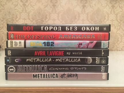 Концерты DVD Metallica, The Offspring, Blink-182 и