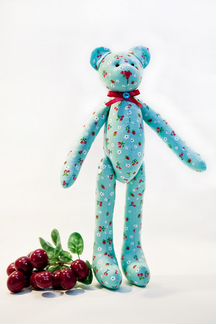 Вишневый мишка, игрушка, кукла, тильда (на заказ)