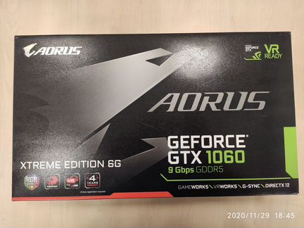 GTX 1060 6GB Gigabyte Aorus Extreme Edition