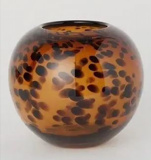 Ваза стеклянная коричневая HM H&M Zara home