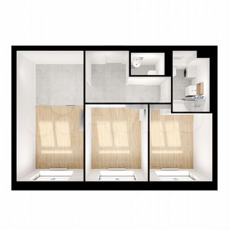 2-к квартира, 52.2 м², 22/33 эт.