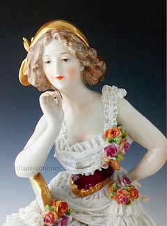 Старинная статуэтка в кружеве Германия до 1935 г