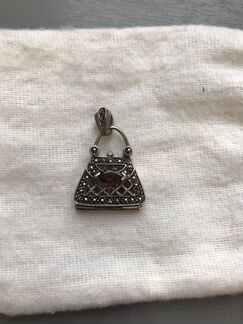 Комплект (серебро, гранат)