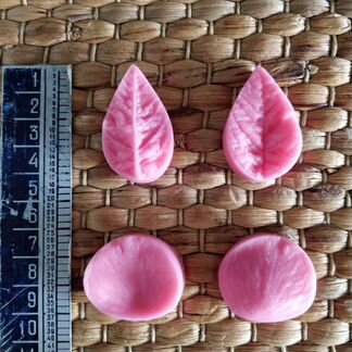 Набор силиконовых форм/ роза и листик