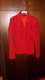 Пиджак женский красный вельветовый