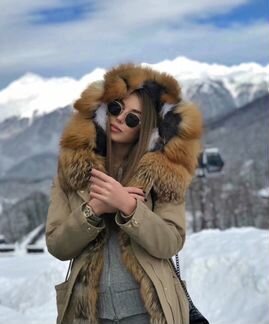 Парка с мехом лисы и кролика