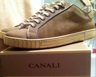 Кроссовки canali замша с перфорацией