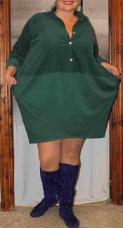 Эффектн.,стильн.туника-платье 50-56.Оч стройнит