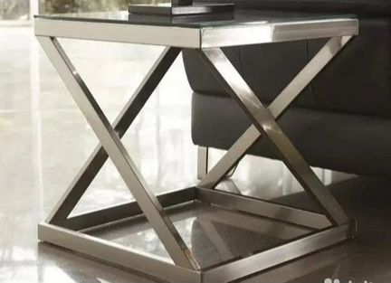 Подстолье хром подставка под столешницу хром