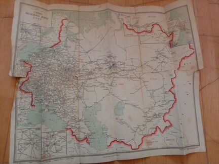 Карта Схема Железных дорог СССР 1958