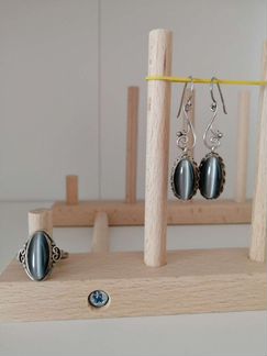 Фарфоровые серьги и кулон, винтаж