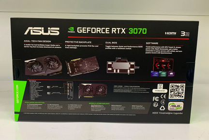 Видеокарта asus GeForce RTX 3070 dual 8GB