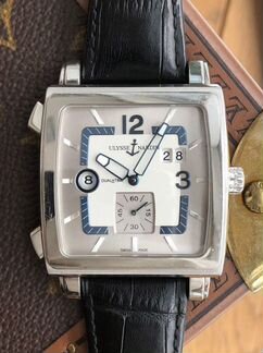 Ulysse Nardin Quadrato Dual Time Silver Dial