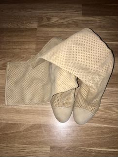 Сапоги кожаные на каблуке