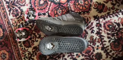 Контактные педали и велоботинки shimano dx 43