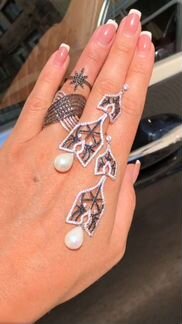 Серебряные серьги с жемчугом