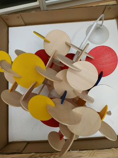 Деревянная дизайнерская люстра