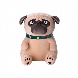 Мягкая игрушка Собака Грустный Мопс Sad Pug, 40 см