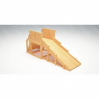 Зимняя Деревянная Игровая Горка-1