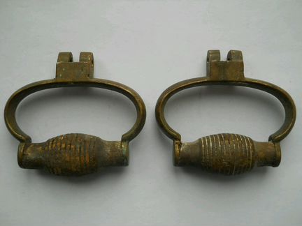 Ручки латунные, крышка от старинного самовара
